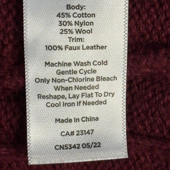 Talbots Women Cable Knit Sweater Blazer Sz L Burgundy Business Academia Office - Picture 9 of 13